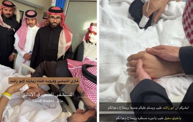 بعد وفاة أبو مرداع.. شاهد.. أول ظهور لـ “أبو حصة” مع غازي الذيابي بعد نجاته من الحادث المروع