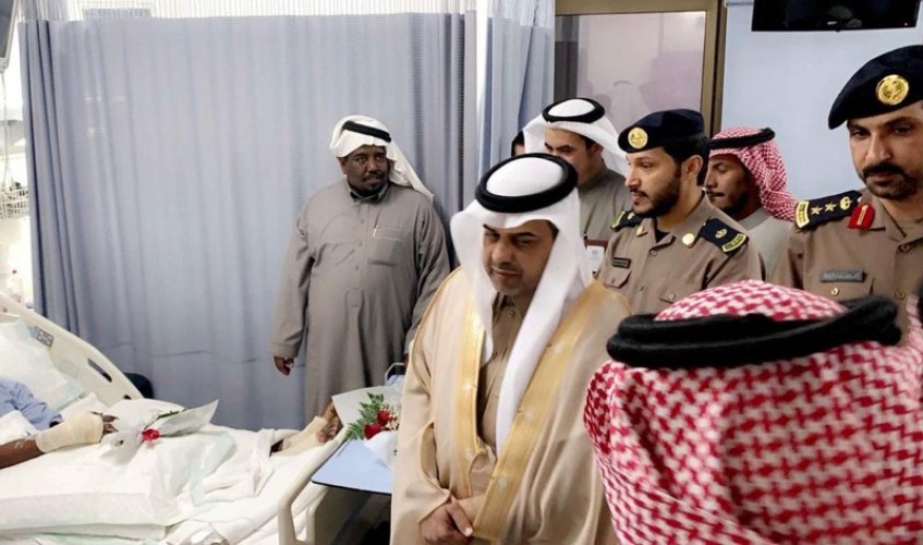 وكيل إمارة حائل يزور 8 مصابين شبَّت النار بمنزلهم نتيجة تسرُّب غاز