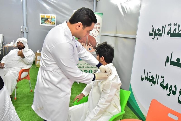 صحة الجوف تنفذ مبادراتها المجتمعية وبرامجها التوعوية بمهرجان السمح الموسمي