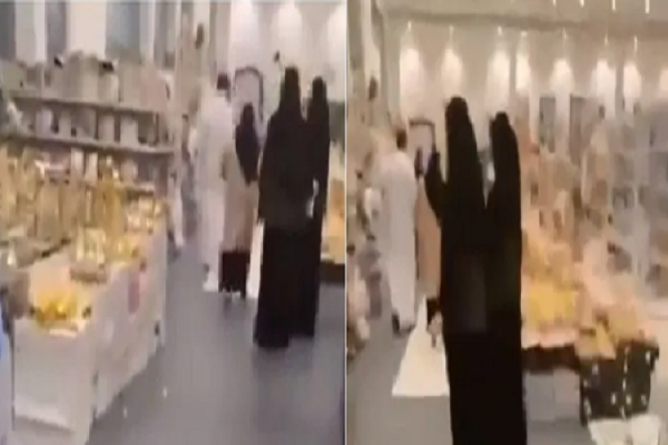 شاهد: امرأة عائدة من إيران تبصق على الأرض داخل متجر شهير بالدمام لنقل عدوى “كورونا”