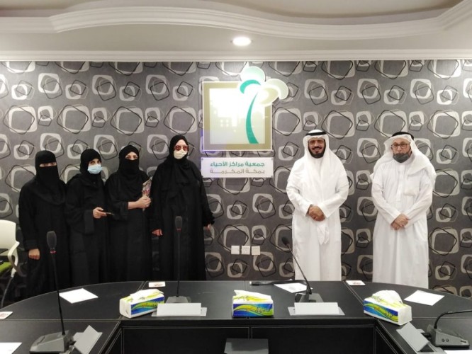 جمعية مراكز الأحياء بمكة المكرمة تستقبل وفد من الأسر المنتجة برئاسة أم الحرفيات والمستشار الإعلامي