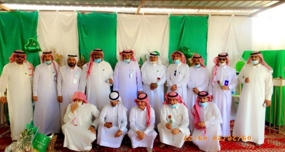 “الضمان الاجتماعي” بمحافظة بقعاء يحتفون بـ اليوم الوطني90