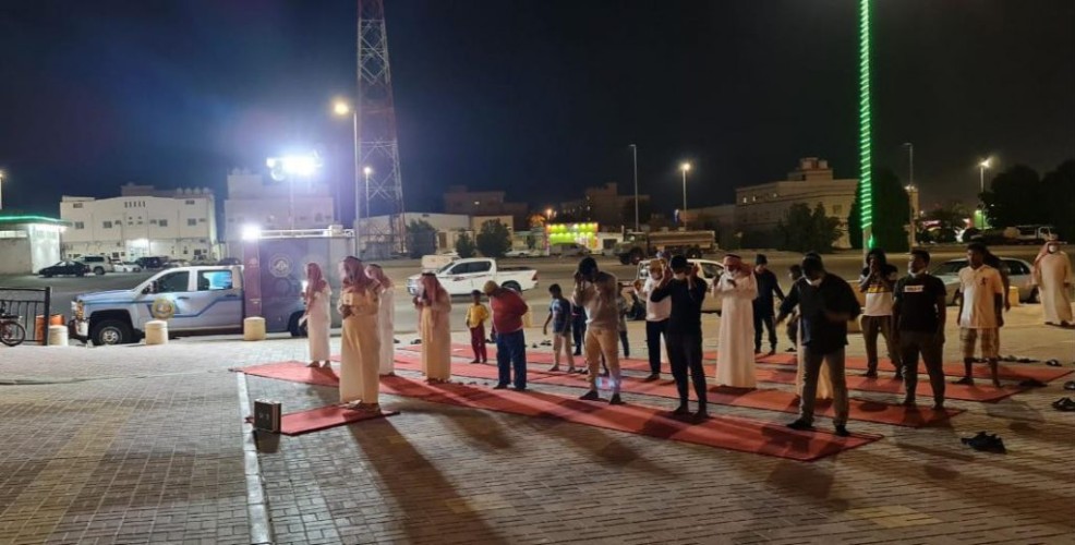 هيئة الأمر بالمعروف بالمنطقة الشرقية تفعل المصلى المتنقل خلال مهرجان سباق الهجن بالنعيرية