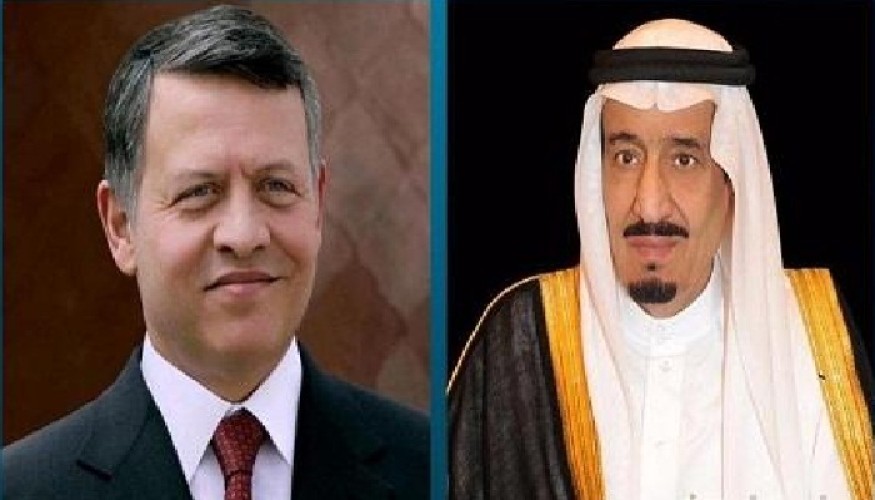 خادم الحرمين الشريفين يتلقى اتصالاً هاتفياً من ملك الأردن
