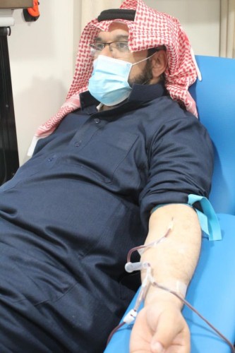 64 متبرعاً في حملة التبرع بالدم في منتزه القيصومة