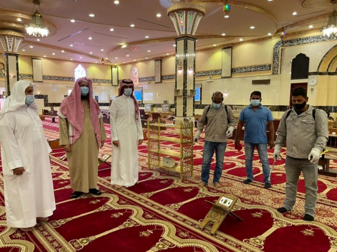 الشؤون الإسلامية بنجران تنفذ2016 جولة تفقدية خلال أسبوعين لمتابعة البروتوكولات الصحية بمساجد وجوامع المنطقة