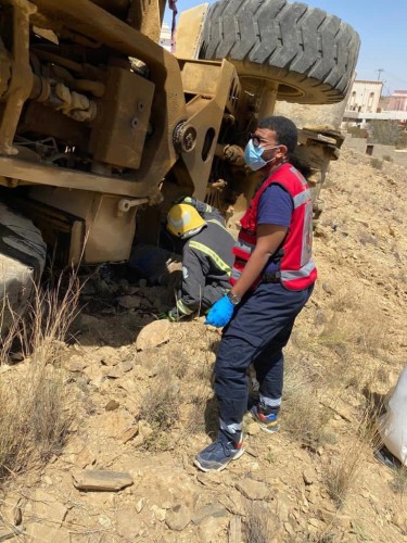 الهلال الأحمر بالباحة: وقوع حادث انقلاب شيول .. ووفاة شخص