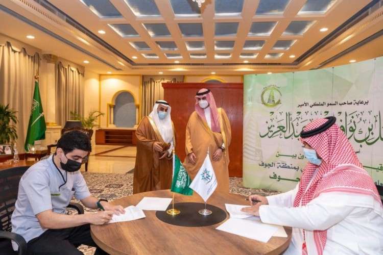 سمو أمير الجوف يستقبل محافظ التدريب التقني والمهني ويشهد توقيع اتفاقية وعقود توظيف