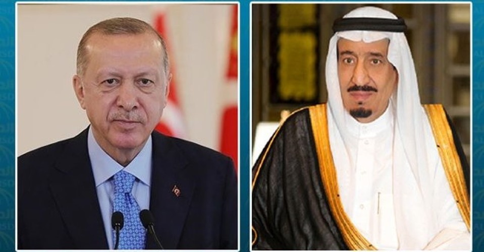 خادم الحرمين يتلقى اتصالاً هاتفياً من رئيس تركيا