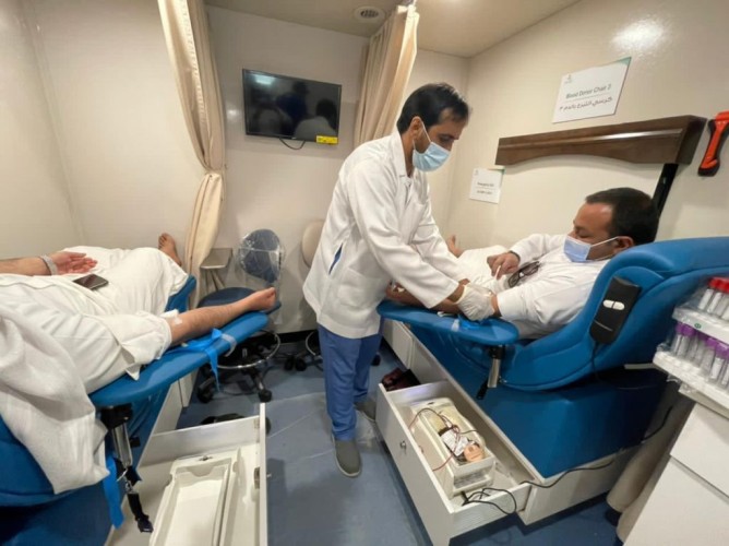 صحة الجوف تنفذ حملة التبرع بالدم في مركز صوير