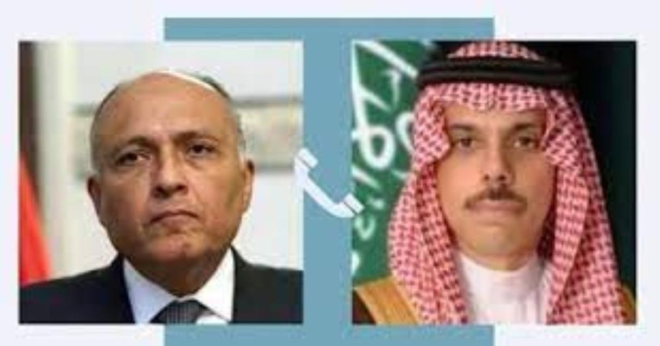 سمو وزير الخارجية يبحث مع وزير الخارجية المصري تطورات الأوضاع في الأراضي الفلسطينية