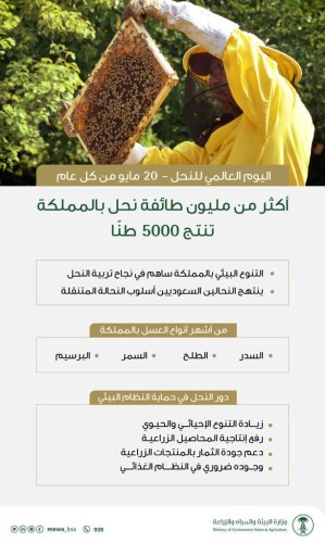 المملكة تشارك المجتمع الدولي باليوم العالمي للنحل 20 مايو