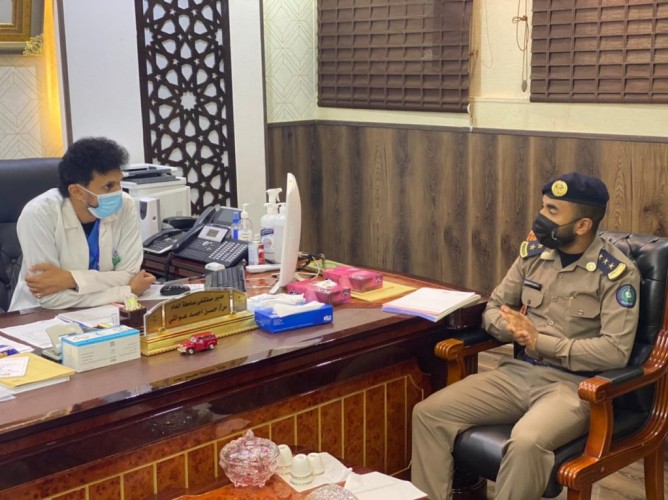 الدفاع المدني بمحافظة صامطة يقوم بجولة تفقدية لمستشفى صامطة العام