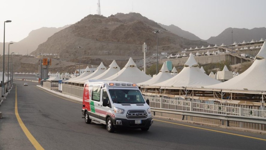 الهلال الأحمر يستعد بـ ١٤ مركز إسعافي  لاستقبال الحجاج بمشعر منى