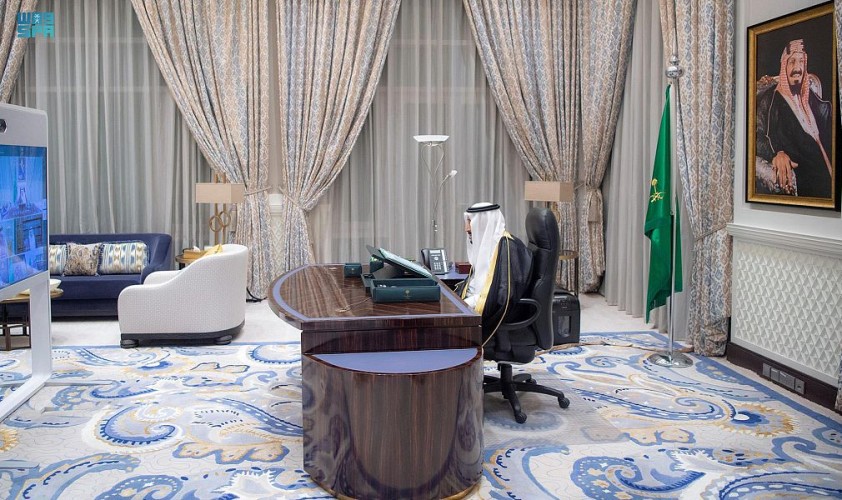 مجلس الوزراء يعقد جلسته ـ عبر الاتصال المرئي ـ برئاسة خادم الحرمين الشريفين