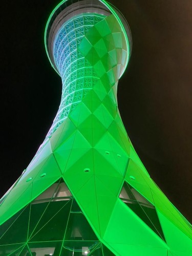 ليل الشمالية يلبس الأخضر