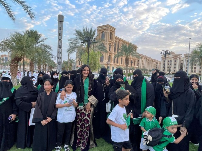 إدارة التطوع بجمعية مراكز الاحياء بمكة تنفذ مبادرة “خطي من أجل الوطن” بمناسبة اليوم الوطني