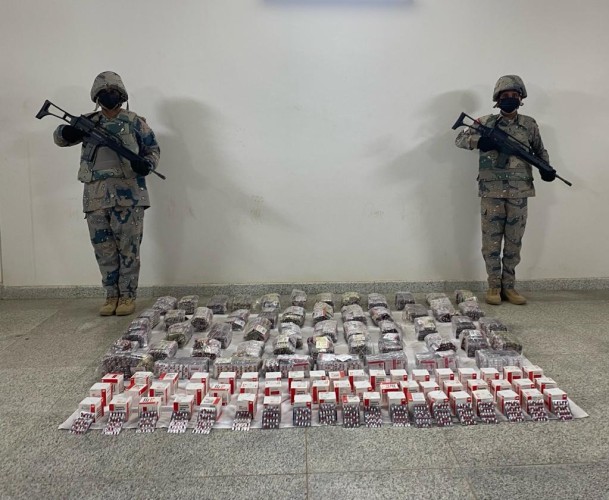 حرس الحدود يحبط تهريب أكثر من (68.7) طن من القات المخدر وأكثر من (1.5) طن من مادة الحشيش المخدر و(153,771) قرصًا خاضعًا لتنظيم التداول الطبي.