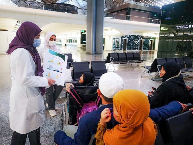 توعية أكثر من 3,000 حاج في قطار الحرمين بـ محطة السليمانية بجدة