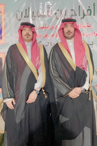 قبيلة الشميلان من القلادان يحتفلون بزواج أبنائهم “تركي بن جزاء  ” و “أحمد بن جزاء ” بقصر التاج بالحليفة