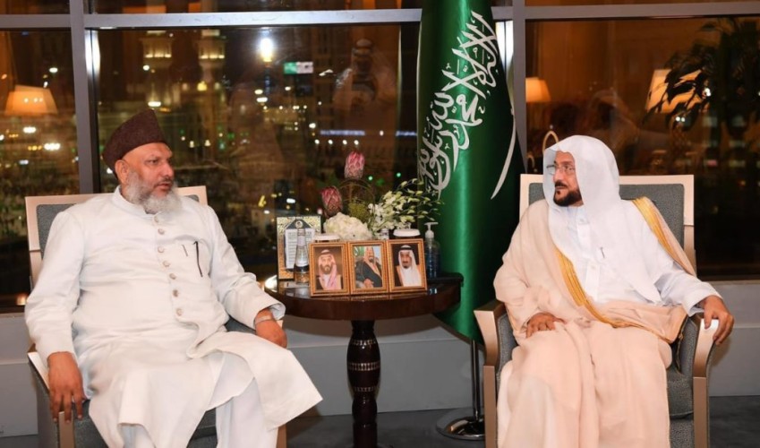 وزير الشؤون الإسلامية يلتقي أمير جمعية أهل الحديث المركزية لعموم الهند