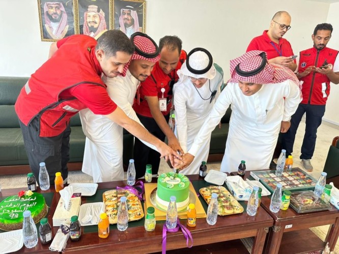 الهلال الأحمر بجازان ” يحتفي باليوم الوطني ” 93