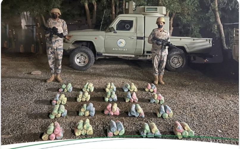 حرس الحدود بجازان يحبط تهريب (66) كيلوجرامًا من نبات القات المخدر