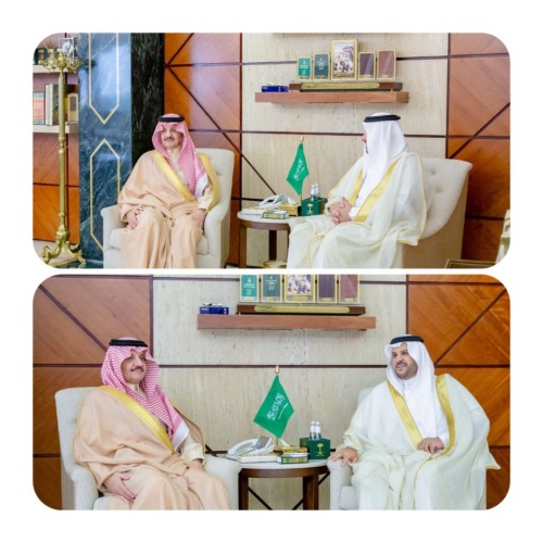 أمير الشرقية يستقبل رئيس جامعة حفر الباطن بمناسبة تعيينه