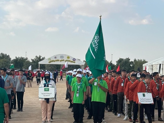 كشافة تعليم الطآئف يشاركون ضمن الوفد الكشفي السعودي في المخيم الكشفي  بدولة الإمارات