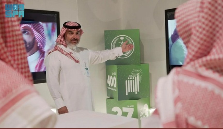 منصة “أبشر” تُشارك ضمن معرض وزارة الداخلية (واحة الأمن) في مهرجان الملك عبدالعزيز للإبل بالصياهد