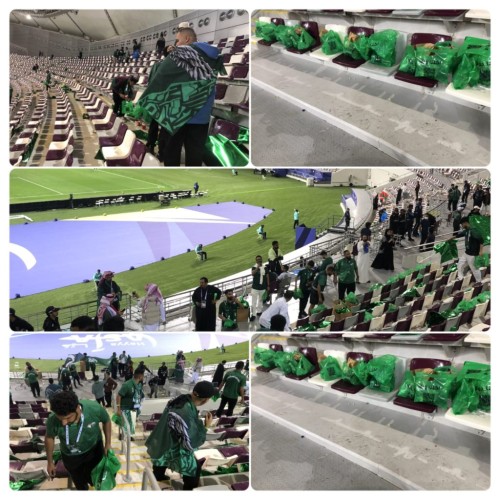 الجماهير السعودية تنشر رسالة “كلنا ذوق”  