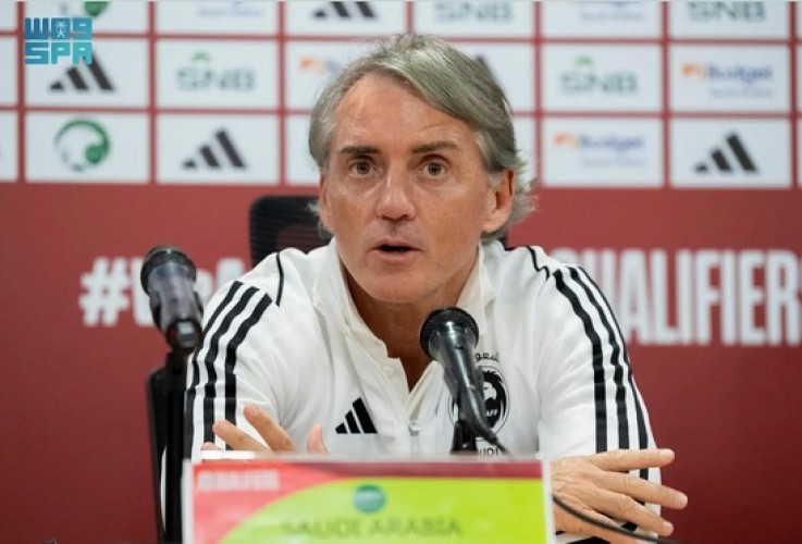 مدرب الأخضر مانشيني: مباريات كرة القدم صعبة وعلينا خوضها بتركيز ومستوى عالٍ