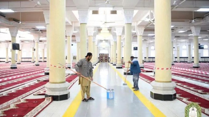 مسجد الخيف بمشعر منى جاهز لاستقبال الحجاج موسم الحج 1445 هـ