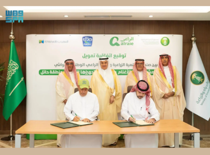 صندوق التنمية الزراعية يوقع اتفاقية تمويل بملياري ريال لمشروع تربية أغنام في حائل لتعزيز الأمن الغذائي
