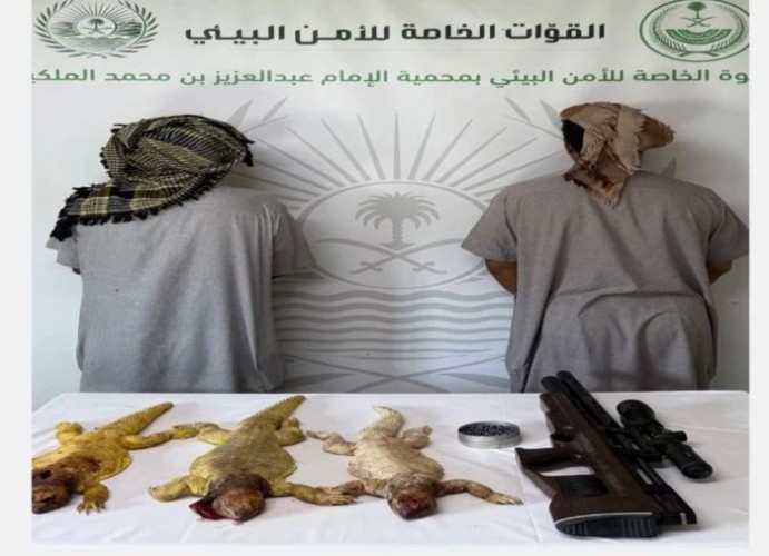 كان بحوزتهما 164 ذخيرة هوائية و 3 ضبان .. القبض على مواطنين خالفا نظام البيئة بالصيد في محمية الإمام عبدالعزيز بن محمد