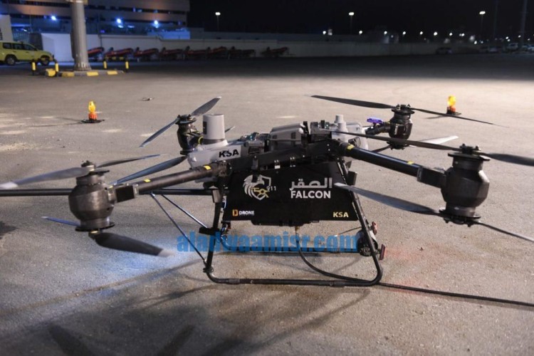 «الدفاع المدني» يُطلق طائرة «صقر» الذكية للإطفاء والإنقاذ في موسم حج 1446هـ