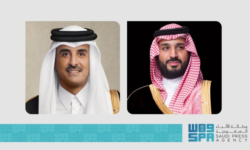 ولي العهد يؤكد وقوف المملكة التام مع قطر ويدين الهجوم الإسرائيلي
