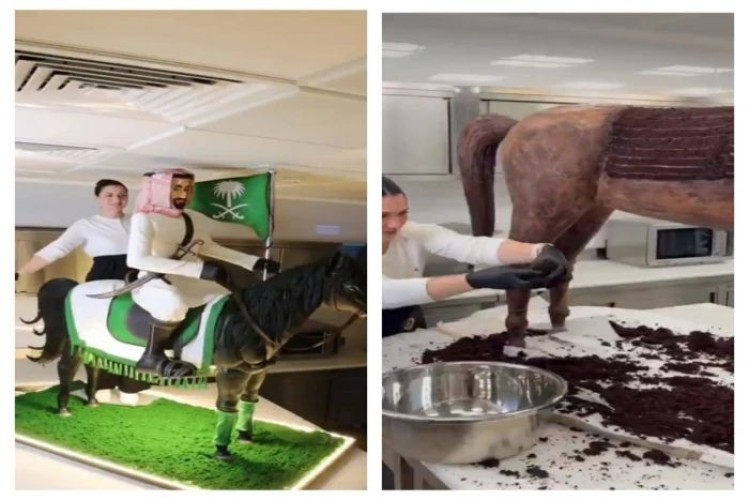 «بالحلوى والشيكولاتة».. صانعة الحلوى اللبنانية زينة عيتاني تُبدع أكبر حصان ملكي احتفالًا باليوم الوطني 95