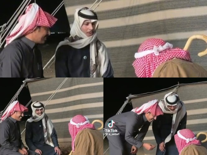 المنشد نادر الشراري يزور “أبو خليف” ويطربه ببيوت من “الهجيني” (فيديو)