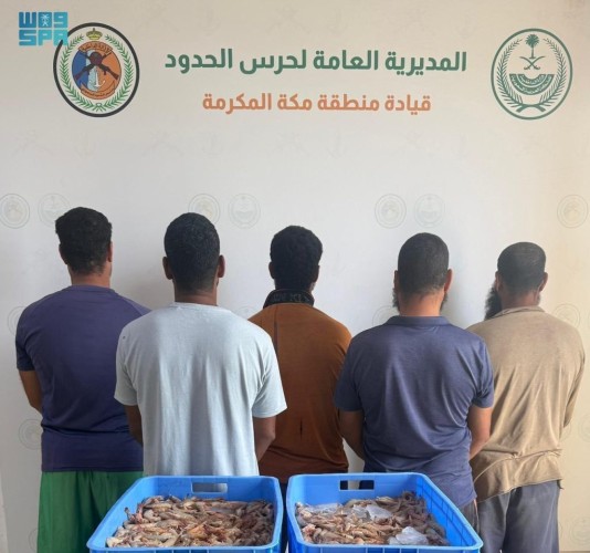 ضبط 4 مصريين وهندي مارسوا الصيد بدون تصريح في مكة 