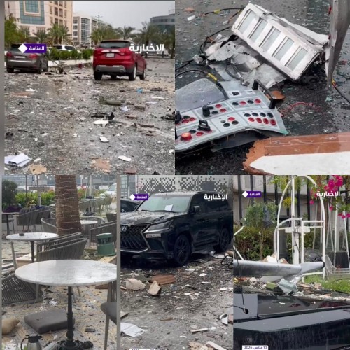 مشاهد مؤلمة من البحرين.. آثار الاستهداف الإيراني تخلّف قتيلة ودمارًا في ضاحية السيف (شاهد)