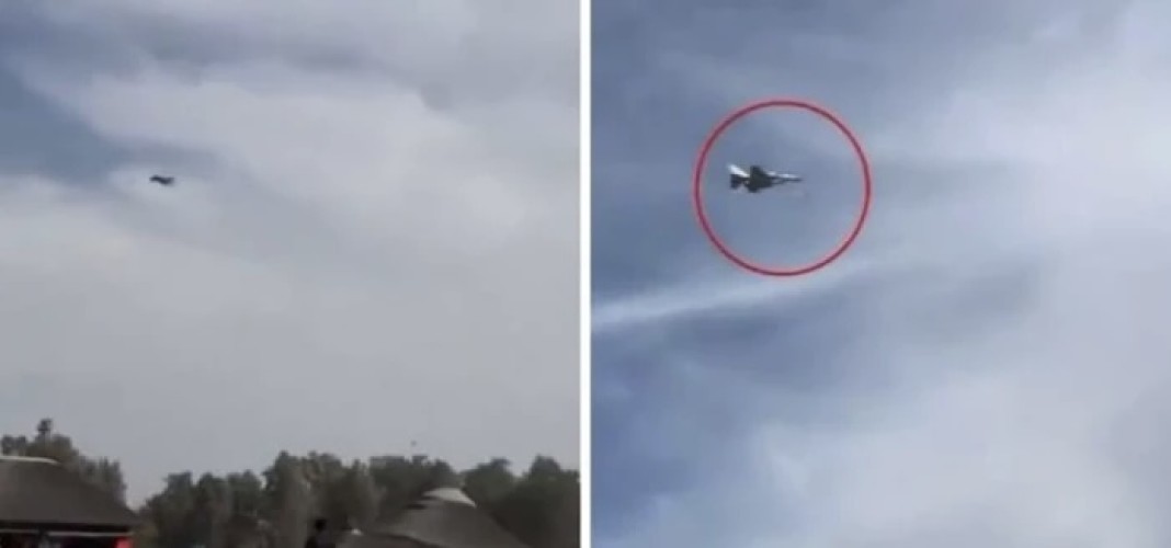 بالفيديو.. مقاتلة إماراتية «F-16» تطارد مسيرة إيرانية فوق شواطئ دبي وتسقطها بعد مناورة مثيرة