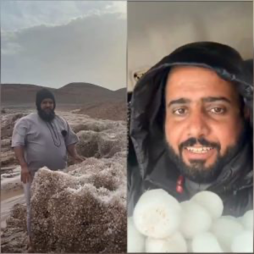 “أعنف بردية في الخليج”.. عاصفة تاريخية تضرب جنوب حائل: بياض يكسو الشويمس والحائط وتوثيق ميداني لكثافة “شعيب غنيم” (شاهد)