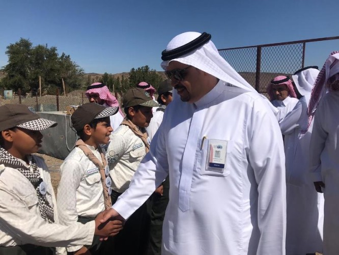 رئيس بلدية خليص ورئيس المجلس البلدي في زيارة لمدرسة النخيل المتوسطة