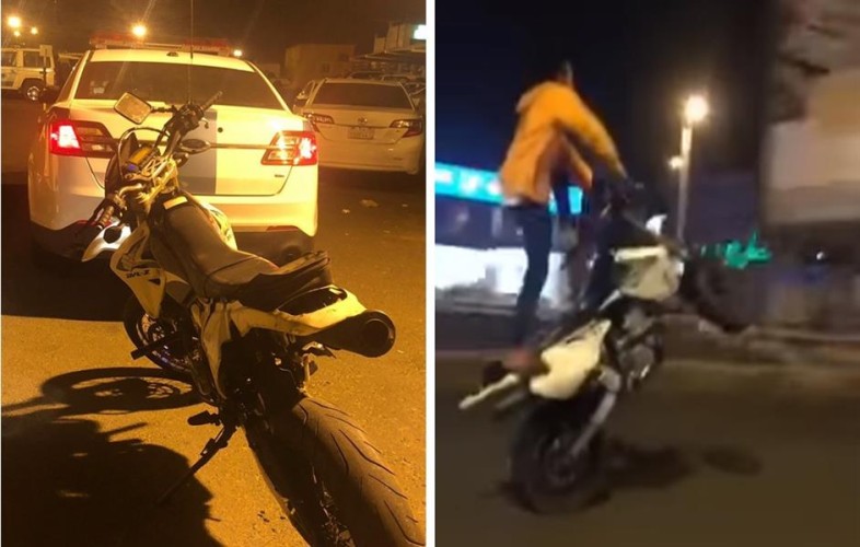 دوريات المرور تطيح بـ”قائد الدراجة النارية المتهوّر” بعسير (فيديو)