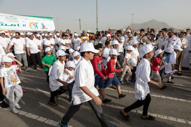 أكثر من 850 شخص في فعالية الصحة للمشي بمكة تحت شعار “امش30”