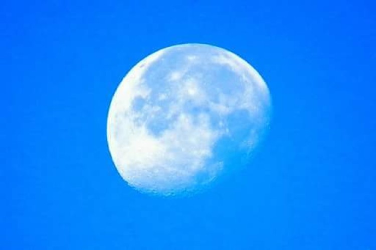 «قمر النهار» يزين سماء السعودية