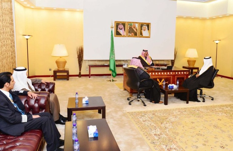أمير حائل يستقبل مدير المحطات الداخلية بالخطوط السعودية ومدير المطارات الشمالية
