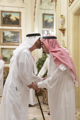 محمد بن زايد ينشر صوراً من لقائه بخادم الحرمين وولي العهد في الرياض