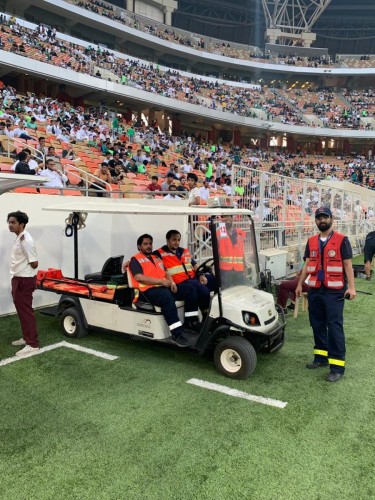 لهلال الأحمر: 29 إصابة بـ «ملعب الجوهرة» في دوري «ابطال اسيا»